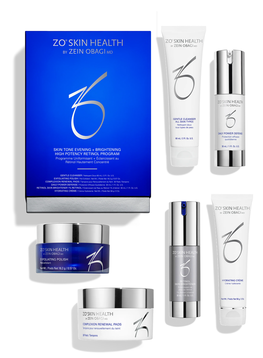 ZO Skin Health | Skin Brightening Evening + Brightening High Potency Retinol Program
