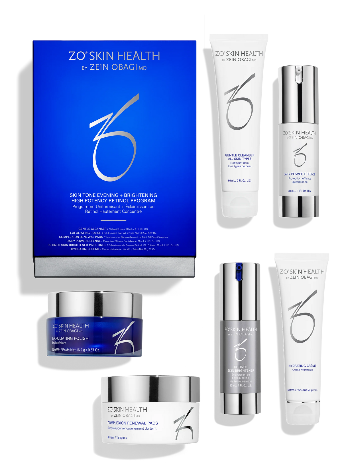 ZO Skin Health | Skin Brightening Evening + Brightening High Potency Retinol Program