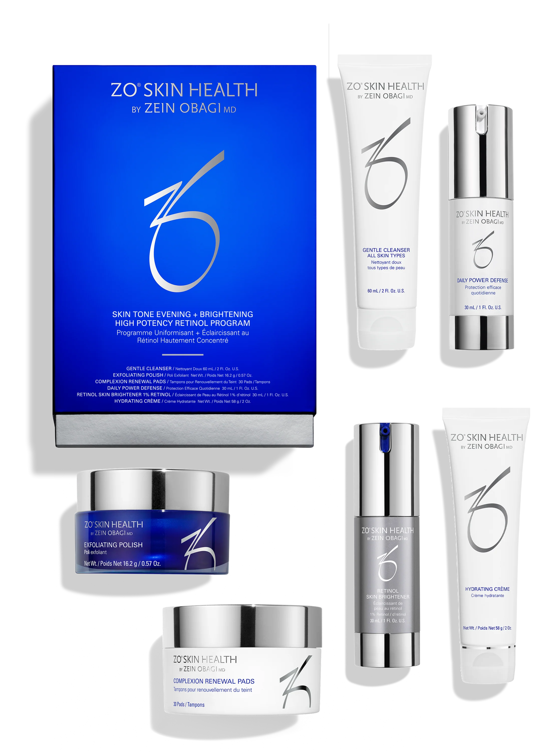 ZO Skin Health | Skin Brightening Evening + Brightening High Potency Retinol Program