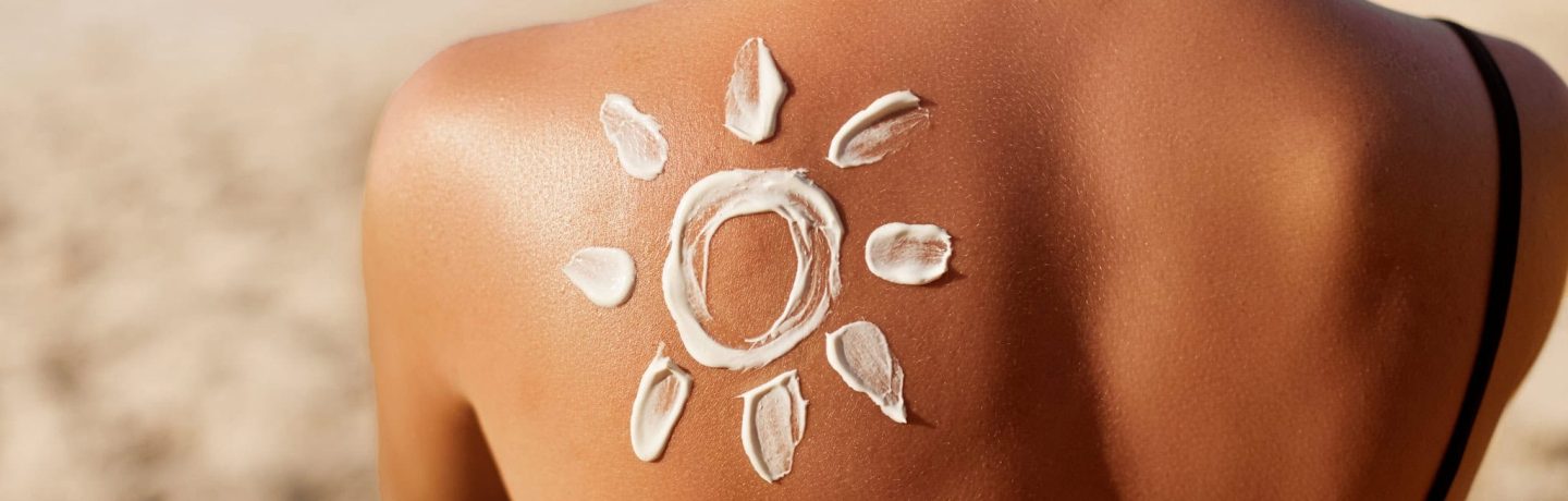 Obagi Skincare 10 sunscreen on womans back